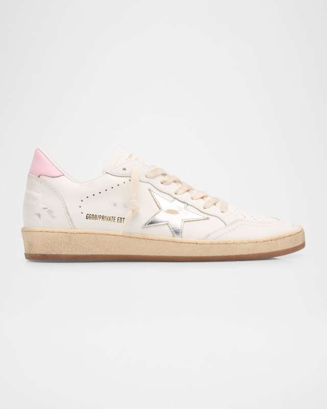 Ballstar Mixed Leather Low-Top Sneakers